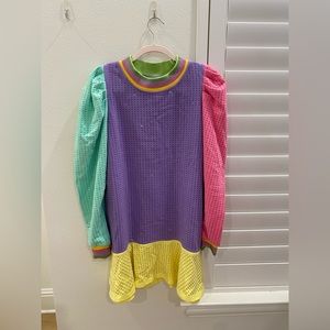 Queen of Sparkles Color Block Dress.